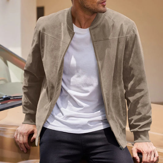 Classic Suede Minimalist Bomber – Men's Fall/Winter Edition