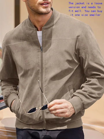 Classic Suede Minimalist Bomber – Men's Fall/Winter Edition